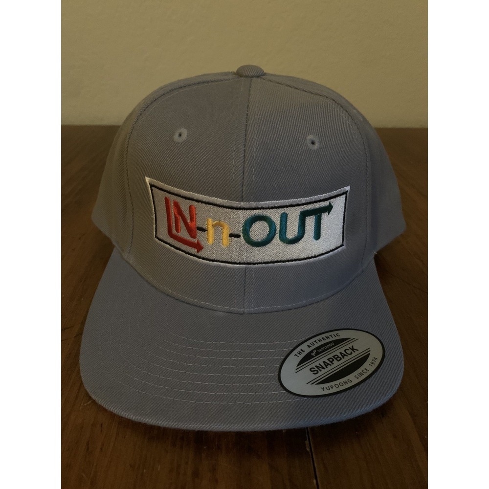 Vintage In-N-Out Burger Hat Snapback Cap Classics Yupong Adjustable Fast Food